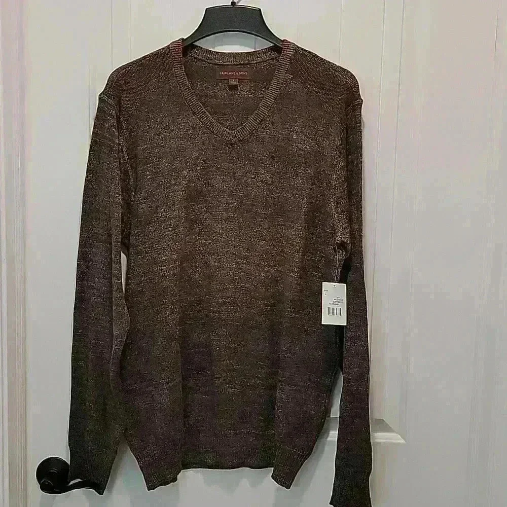 Fairlane & Sons Brown Casual Sweater Size Large - Picture 6 of 6